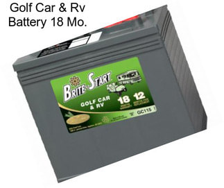 Golf Car & Rv Battery 18 Mo.