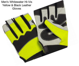 Men\'s Whitewater Hi-Vis Yellow & Black Leather Gloves