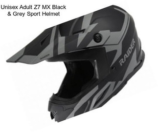 Unisex Adult Z7 MX Black & Grey Sport Helmet