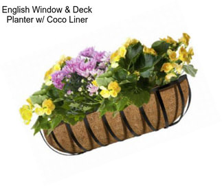 English Window & Deck Planter w/ Coco Liner