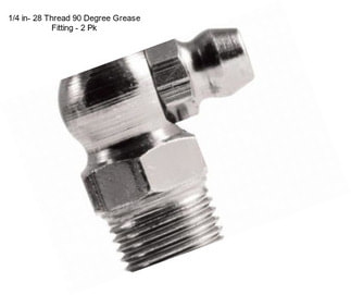 1/4 in- 28 Thread 90 Degree Grease Fitting - 2 Pk