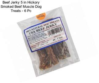 Beef Jerky 5 in Hickory Smoked Beef Muscle Dog Treats - 6 Pc