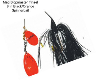 Mag Slopmaster Tinsel 8 in Black/Orange Spinnerbait