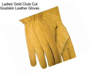 Ladies\' Gold Clute Cut Goatskin Leather Gloves