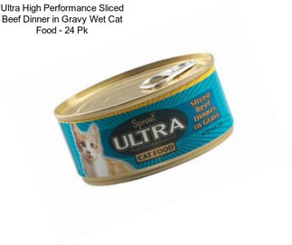 Ultra High Performance Sliced Beef Dinner in Gravy Wet Cat Food - 24 Pk