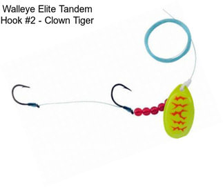 Walleye Elite Tandem Hook #2 - Clown Tiger