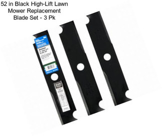 52 in Black High-Lift Lawn Mower Replacement Blade Set - 3 Pk