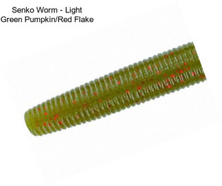 Senko Worm - Light Green Pumpkin/Red Flake