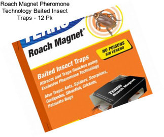 Roach Magnet Pheromone Technology Baited Insect Traps - 12 Pk