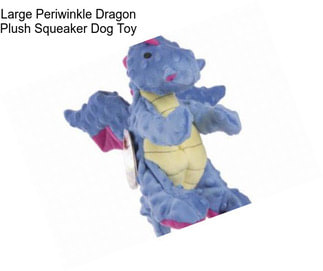 Large Periwinkle Dragon Plush Squeaker Dog Toy