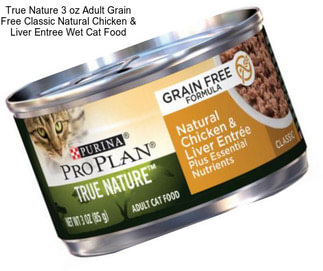 True Nature 3 oz Adult Grain Free Classic Natural Chicken & Liver Entree Wet Cat Food