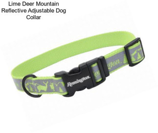 Lime Deer Mountain Reflective Adjustable Dog Collar