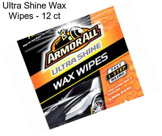 Ultra Shine Wax Wipes - 12 ct