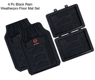 4 Pc Black Ram Weatherpro Floor Mat Set