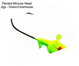Painted Minnow Head Jigs - Green/Chartreuse