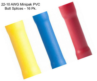 22-10 AWG Minipak PVC Butt Splices - 16 Pk.