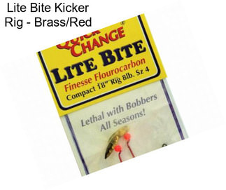 Lite Bite Kicker Rig - Brass/Red