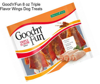 Good\'n\'Fun 8 oz Triple Flavor Wings Dog Treats