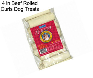 4 in Beef Rolled Curls Dog Treats
