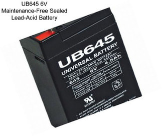 UB645 6V Maintenance-Free Sealed Lead-Acid Battery