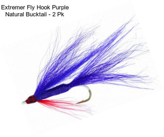 Extremer Fly Hook Purple Natural Bucktail - 2 Pk