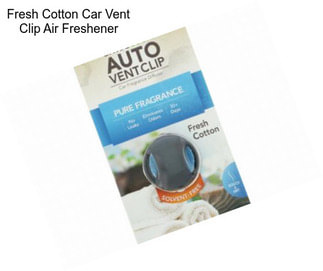 Fresh Cotton Car Vent Clip Air Freshener