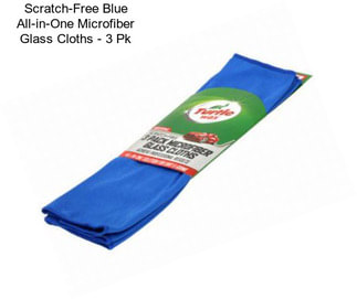 Scratch-Free Blue All-in-One Microfiber Glass Cloths - 3 Pk