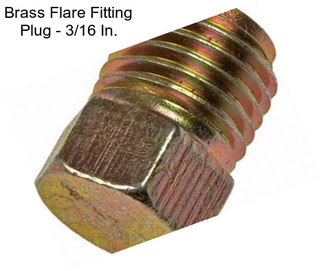 Brass Flare Fitting Plug - 3/16 In.