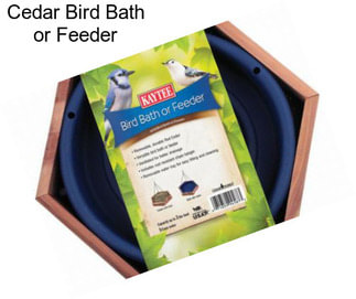 Cedar Bird Bath or Feeder