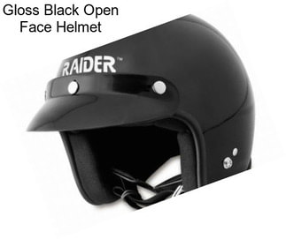 Gloss Black Open Face Helmet