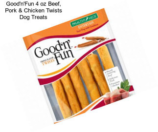 Good\'n\'Fun 4 oz Beef, Pork & Chicken Twists Dog Treats