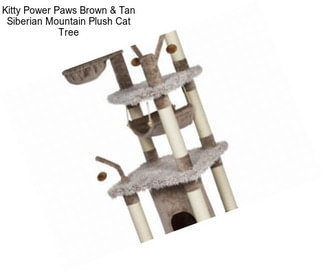 Kitty Power Paws Brown & Tan Siberian Mountain Plush Cat Tree