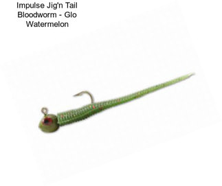 Impulse Jig\'n Tail Bloodworm - Glo Watermelon
