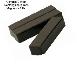 Ceramic Coated Rectangular Rumen Magnets - 3 Pk.