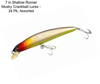 7 in Shallow Runner Musky Crankbait Lures - 24 Pk, Assorted