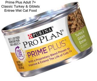 Prime Plus Adult 7+ Classic Turkey & Giblets Entree Wet Cat Food