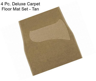 4 Pc. Deluxe Carpet Floor Mat Set - Tan