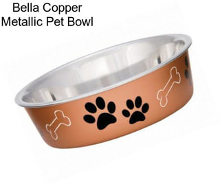 Bella Copper Metallic Pet Bowl