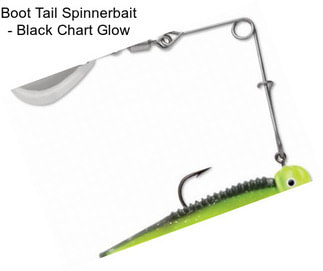 Boot Tail Spinnerbait - Black Chart Glow