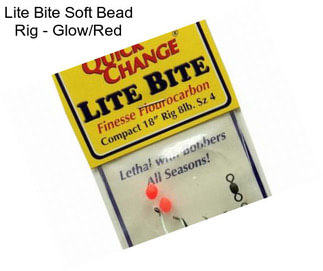 Lite Bite Soft Bead Rig - Glow/Red