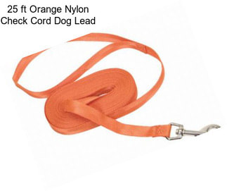 25 ft Orange Nylon Check Cord Dog Lead