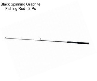 Black Spinning Graphite Fishing Rod - 2 Pc