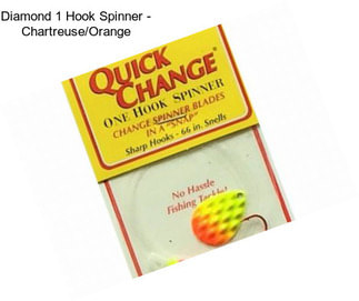 Diamond 1 Hook Spinner - Chartreuse/Orange