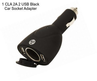 1 CLA 2A 2 USB Black Car Socket Adapter