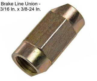 Brake Line Union - 3/16 In. x 3/8-24 In.