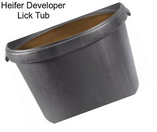 Heifer Developer Lick Tub