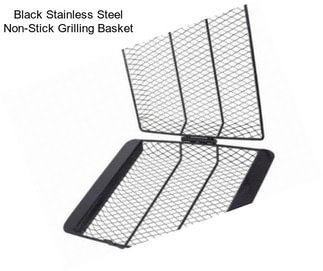 Black Stainless Steel Non-Stick Grilling Basket