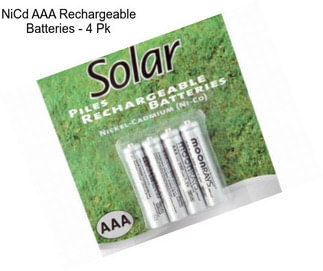 NiCd AAA Rechargeable Batteries - 4 Pk