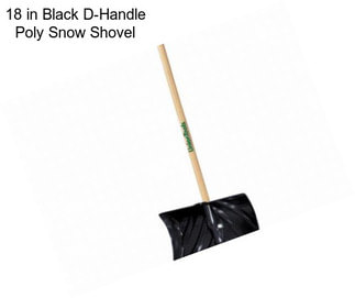 18 in Black D-Handle Poly Snow Shovel