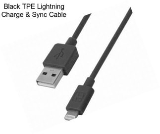 Black TPE Lightning Charge & Sync Cable